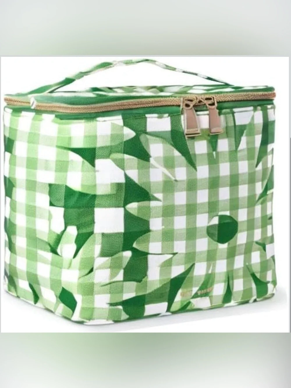 Kate Spade New York Insulated Lunch Tote Thermal Bag  Green, Daisy Gingham